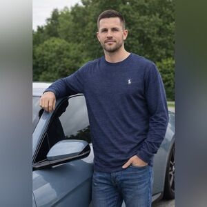 NWT Polo by Ralph Lauren Men's Navy Long Sleeve Shirt Sz.Medium